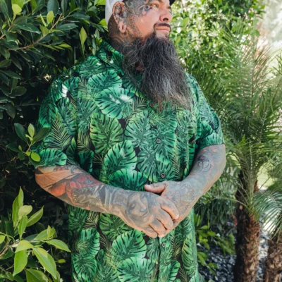 Monstera Mash Short Sleeve Dixxon Party Shirt