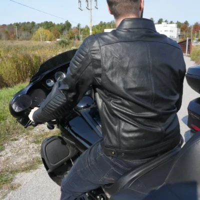 Gryphon Black Hills Perforated Leather Jacket - Image 4