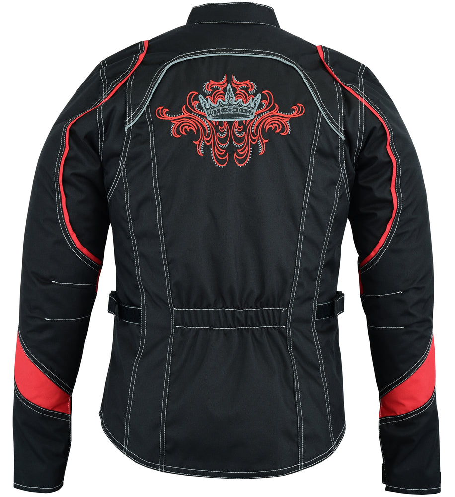 Ladies Embroidered Crown Filigree Textile Jacket - Image 3