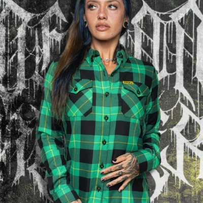 Demon Hunter Dixxon Collab Ladies Long Sleeve Flannel
