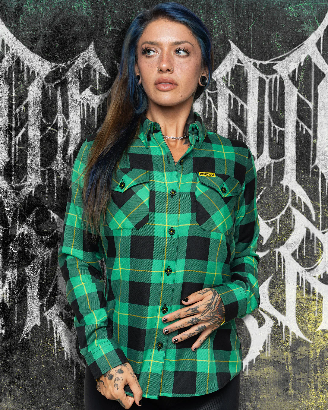 Demon Hunter Dixxon Collab Ladies Long Sleeve Flannel