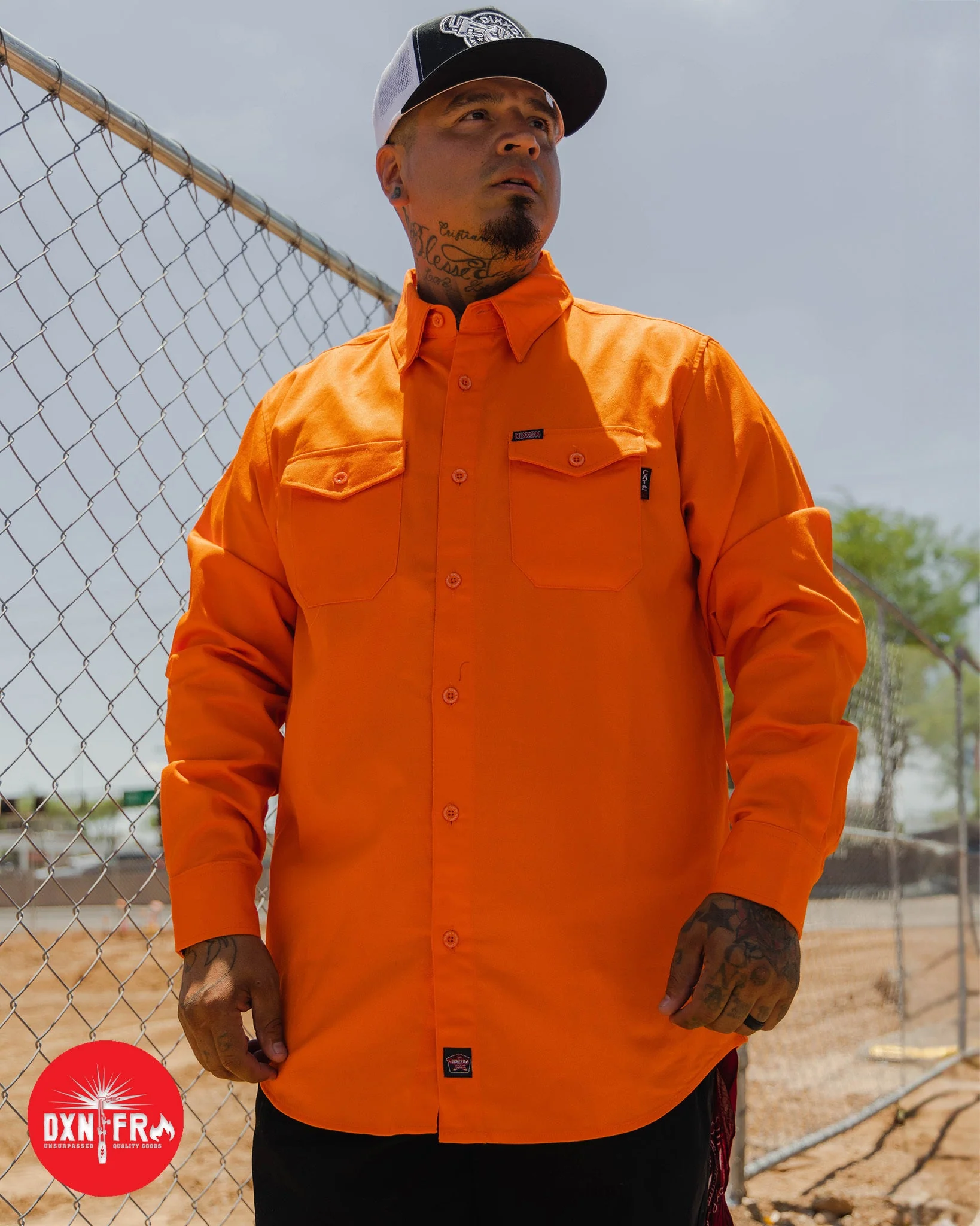 Workforce Orange Dixxon Fire Resistant Long Sleeve Flannel