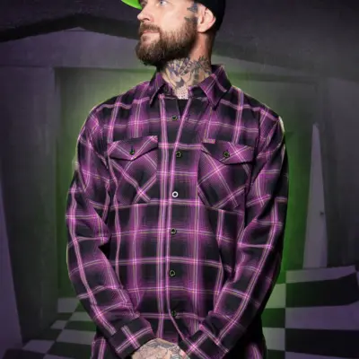Hereafter Long Sleeve Dixxon Flannel (Beetlejuice Inspired) - Image 4