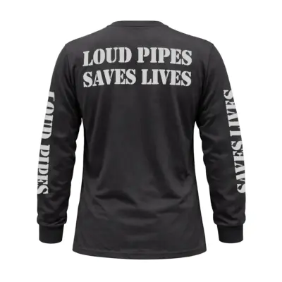 Loud Pipes Save Lives Reflective Long Sleeve Tee