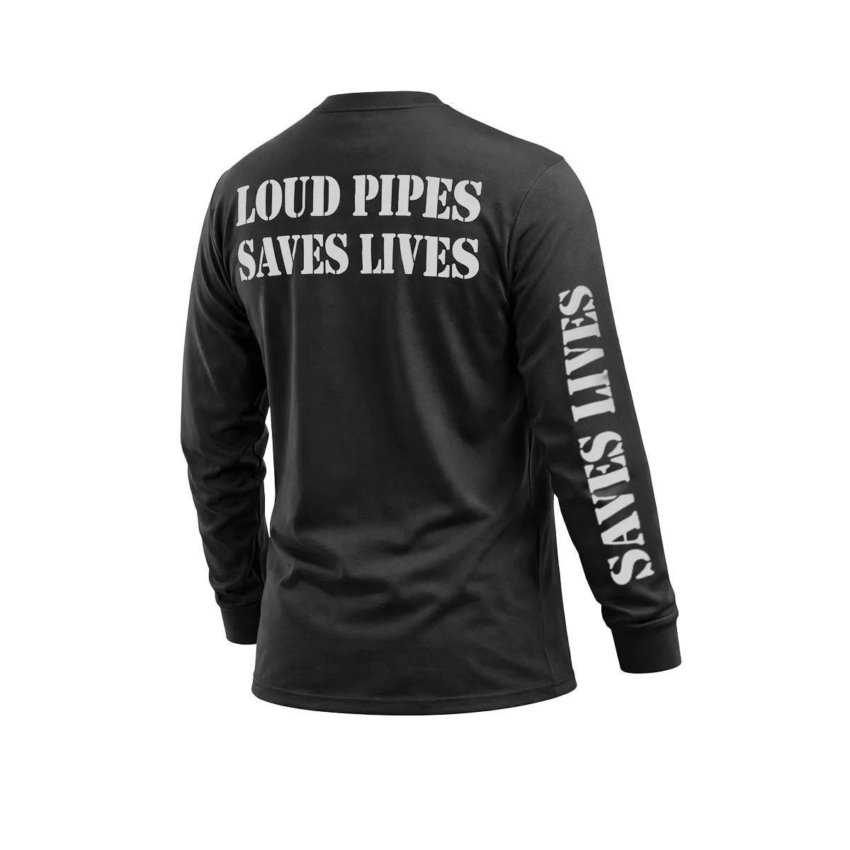 Loud Pipes Save Lives Reflective Long Sleeve Tee - Image 3