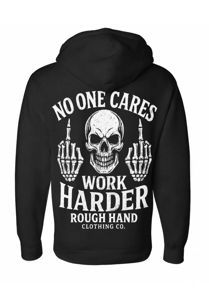 No One Cares Rough Hand Clothing Hooded Pullover