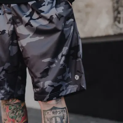 Overtime Black Camo Dixxon Lounge Shorts - Image 2