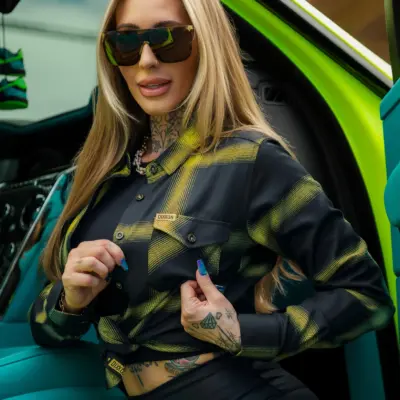 Atomic Ladies Long Sleeve Dixxon Flannel - Image 3